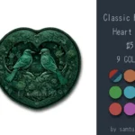 Classic Flower Heart Dance Rug #5 Samtuse963