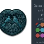 Classic Flower Heart Dance Rug #5 Samtuse963