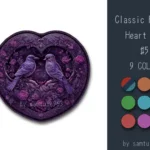 Classic Flower Heart Dance Rug #5 Samtuse963
