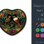 Classic Flower Heart Dance Rug #6 Samtuse963