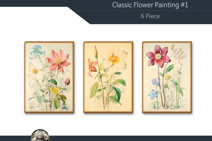 Classic Flower Painting #1 Sellable Extra A Samtuse963