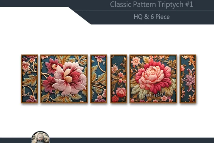 HQ Classic Pattern Triptych #1 Sellable Extra E Samtuse963
