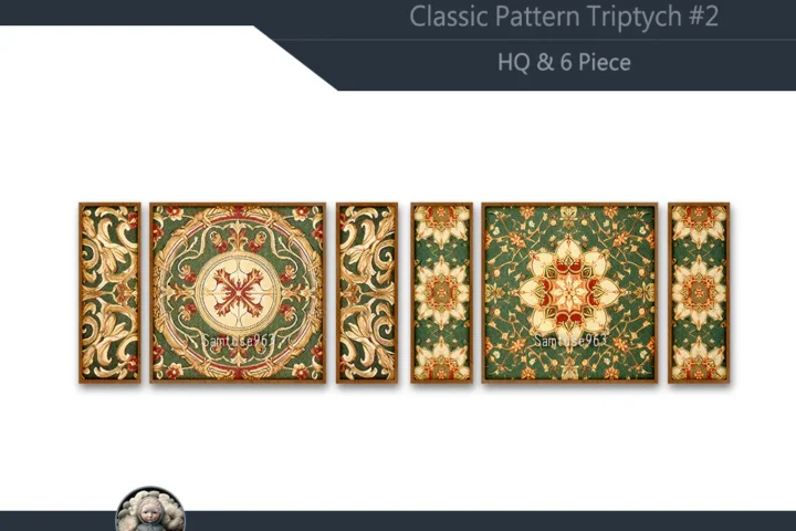 HQ Classic Pattern Triptych #2 Sellable Extra E Samtuse963