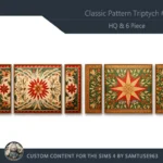 HQ Classic Pattern Triptych #2 Sellable Extra E Samtuse963