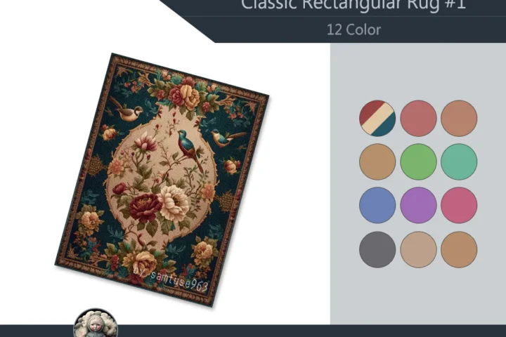 Classic Rectangular Dance Rug #1 Samtuse963