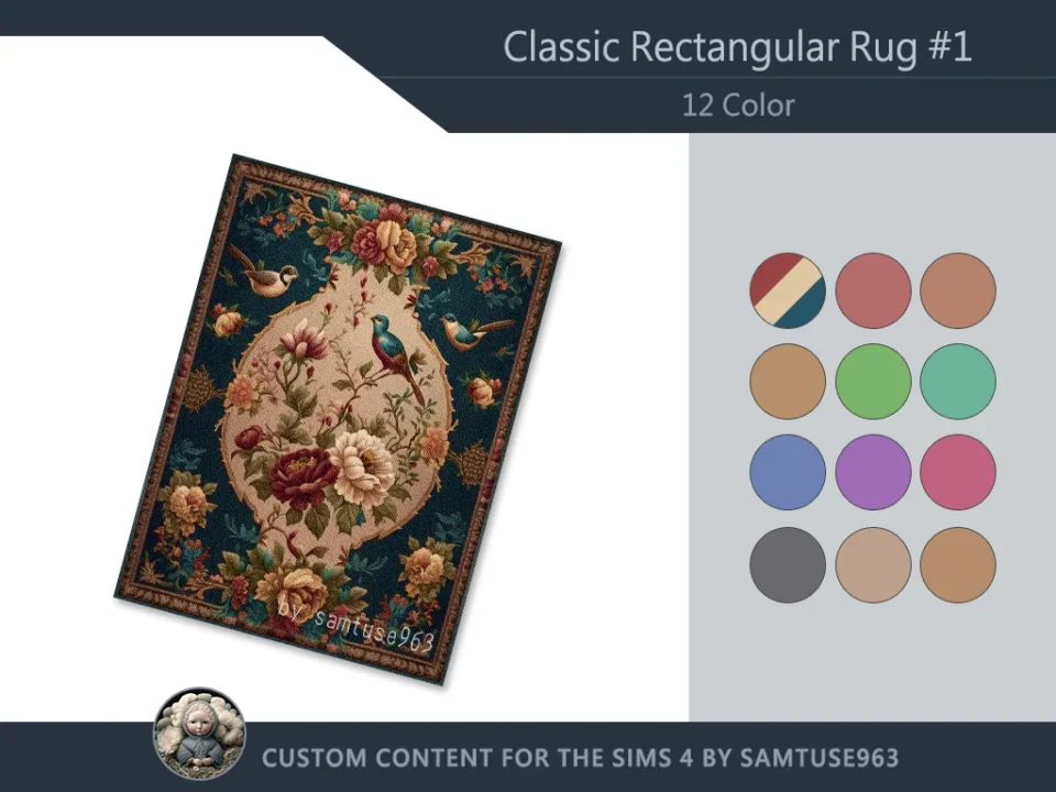 Classic Rectangular Dance Rug #1 Samtuse963