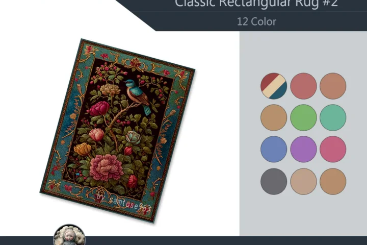Classic Rectangular Dance Rug #2 Samtuse963