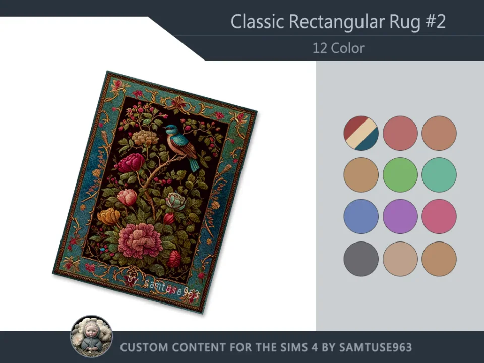 Classic Rectangular Dance Rug #2 Samtuse963
