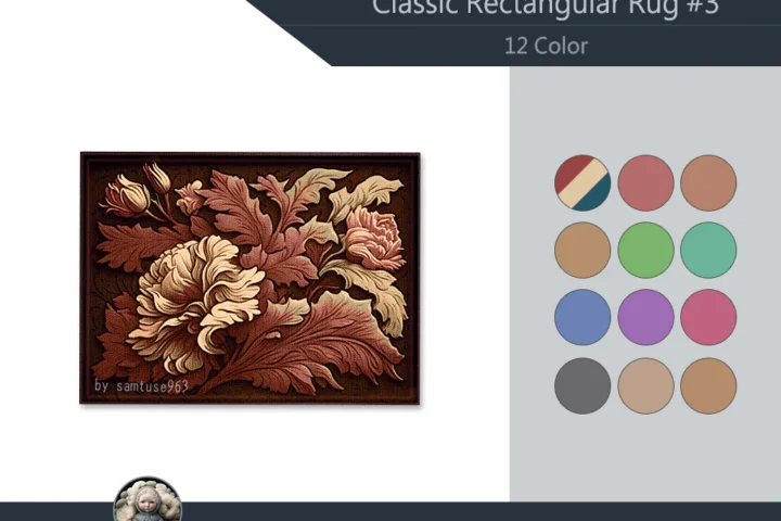 Classic Rectangular Dance Rug #3 Samtuse963