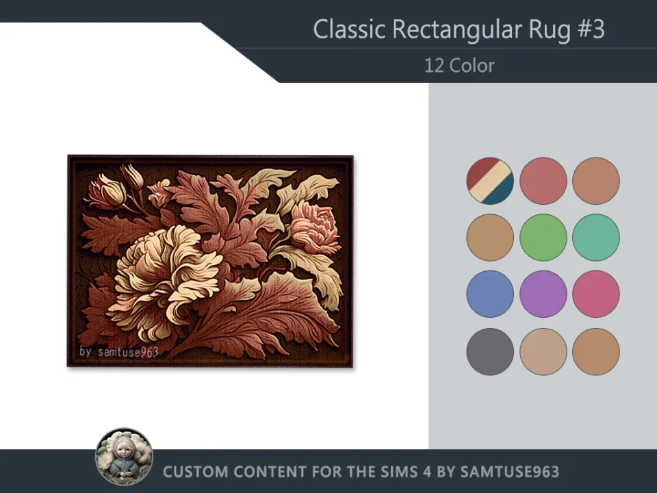 Classic Rectangular Dance Rug #3 Samtuse963