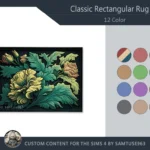 Classic Rectangular Dance Rug #3 Samtuse963