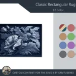 Classic Rectangular Dance Rug #3 Samtuse963