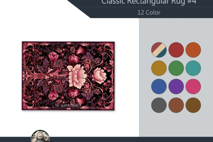Classic Rectangular Dance Rug #4 Samtuse963