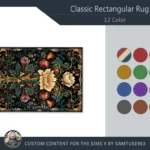 Classic Rectangular Dance Rug #4 Samtuse963