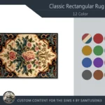 Classic Rectangular Dance Rug #5 Samtuse963