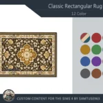 Classic Rectangular Dance Rug #6 Samtuse963