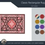 Classic Rectangular Dance Rug #6 Samtuse963