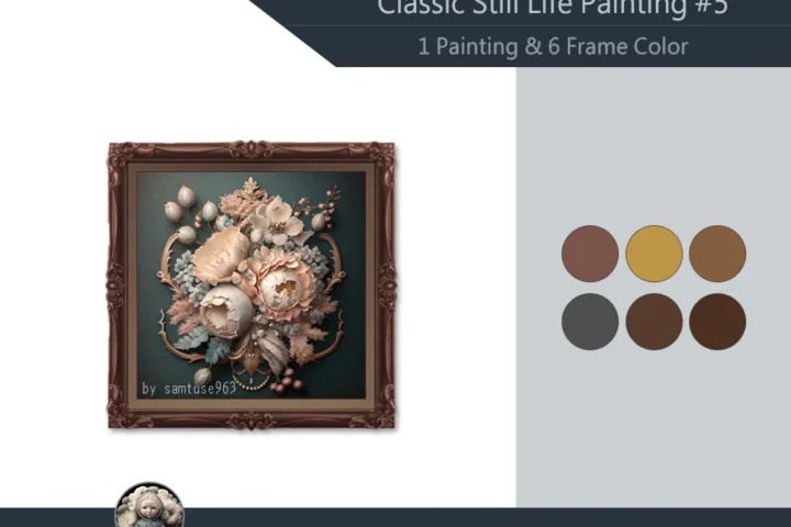 Classic Still Life Painting #5 Samtuse963
