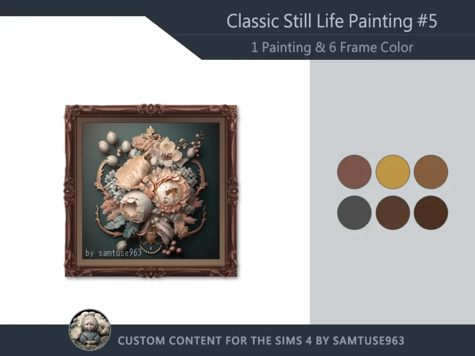 Classic Still Life Painting #5 Samtuse963
