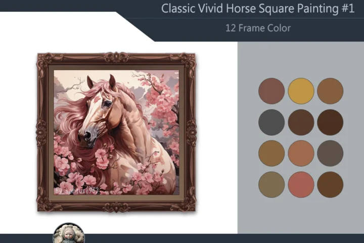 HQ Classic Vivid Horse Square Painting #1 Sellable Samtuse963