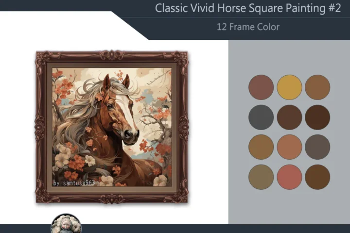 HQ Classic Vivid Horse Square Painting #2 Sellable Samtuse963
