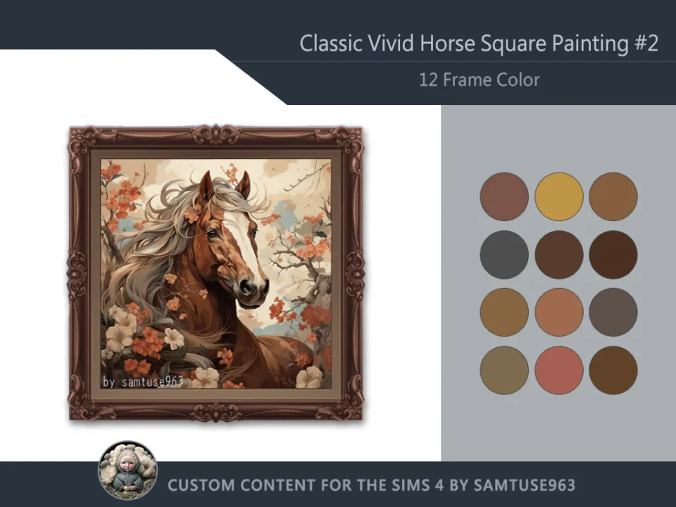 HQ Classic Vivid Horse Square Painting #2 Sellable Samtuse963