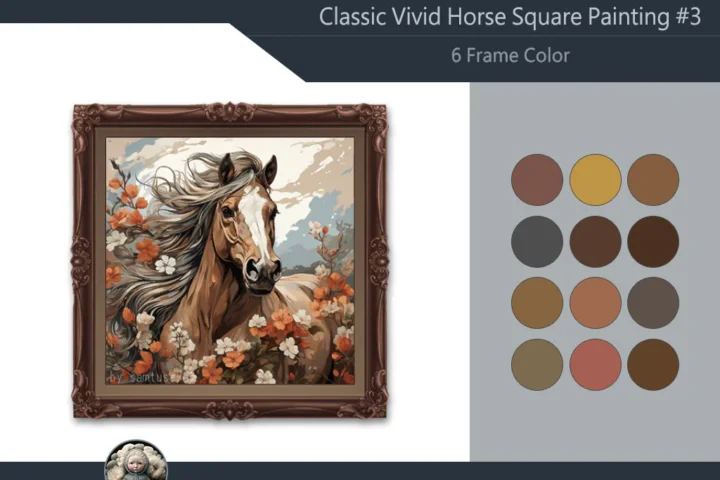 HQ Classic Vivid Horse Square Painting #3 Sellable Samtuse963