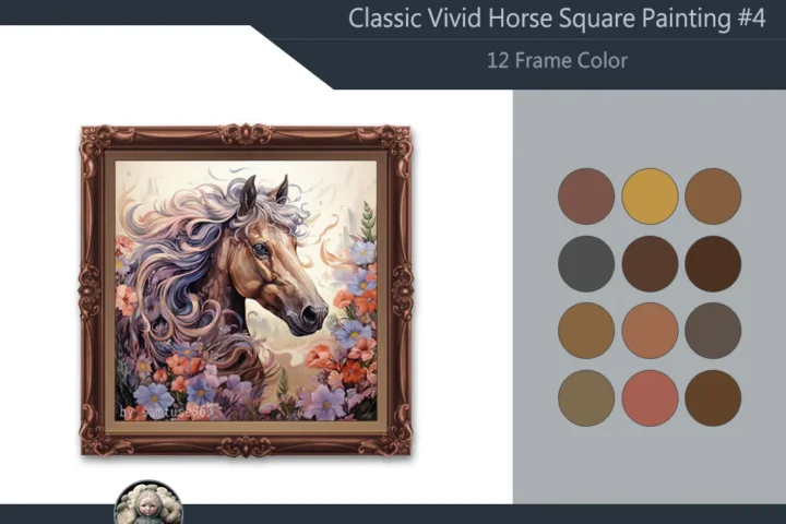 HQ Classic Vivid Horse Square Painting #4 Sellable Samtuse963