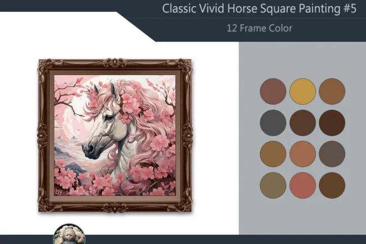 HQ Classic Vivid Horse Square Painting #5 Sellable Samtuse963