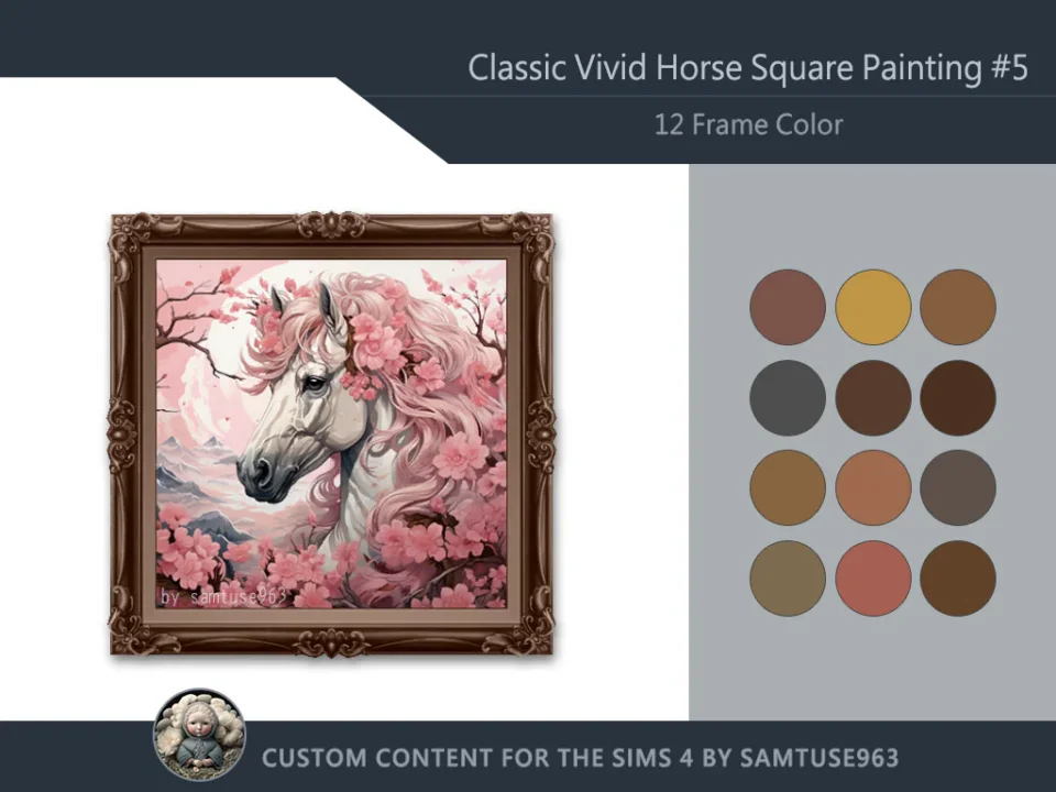 HQ Classic Vivid Horse Square Painting #5 Sellable Samtuse963