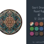 Court Ornate Round Dance Rug #2 Samtuse963