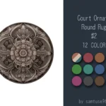 Court Ornate Round Dance Rug #2 Samtuse963