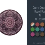 Court Ornate Round Dance Rug #2 Samtuse963