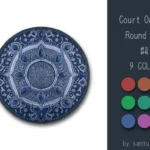 Court Ornate Round Dance Rug #4 Samtuse963