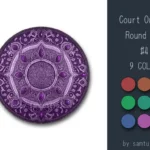 Court Ornate Round Dance Rug #4 Samtuse963