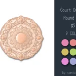 Court Ornate Round Dance Rug #5 Samtuse963