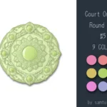 Court Ornate Round Dance Rug #5 Samtuse963