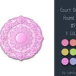 Court Ornate Round Dance Rug #5 Samtuse963