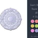 Court Ornate Round Dance Rug #5 Samtuse963