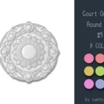 Court Ornate Round Dance Rug #5 Samtuse963