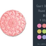 Court Ornate Round Dance Rug #6 Samtuse963