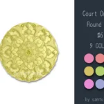 Court Ornate Round Dance Rug #6 Samtuse963