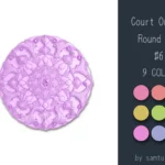 Court Ornate Round Dance Rug #6 Samtuse963