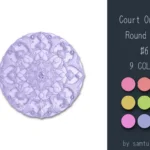 Court Ornate Round Dance Rug #6 Samtuse963