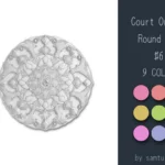 Court Ornate Round Dance Rug #6 Samtuse963