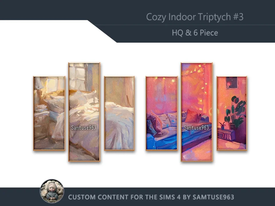 HQ Cozy Indoor Triptych #3 Sellable Extra B Samtuse963
