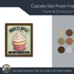 Cupcake Sale Poster Frame #1 Samtuse963