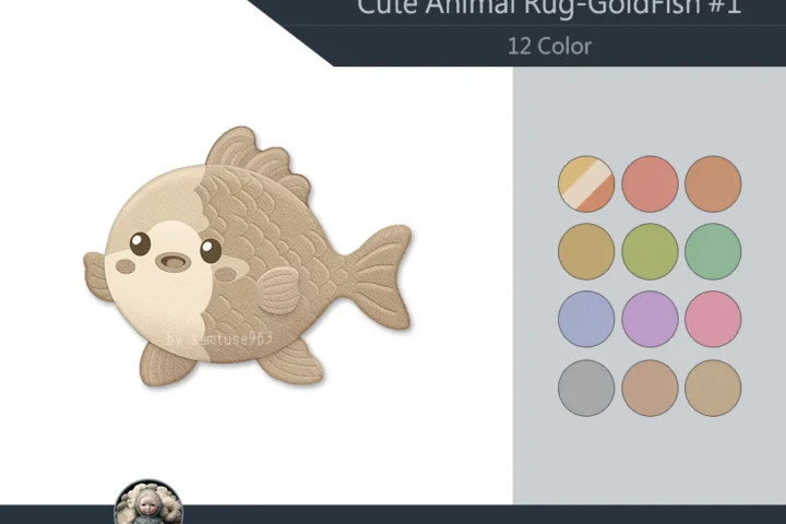 Cute GoldFish Kids Dance Rug #1 Samtuse963