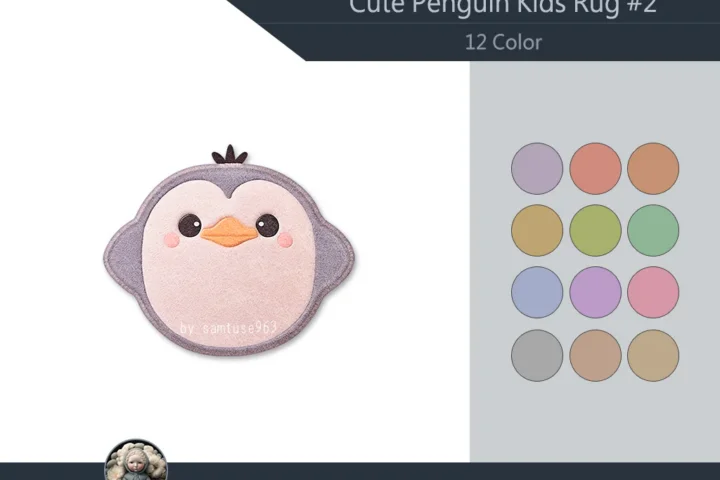 Cute Penguin Kids Dance Rug #2 Samtuse963