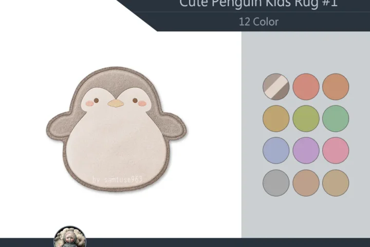 Cute Penguin Kids Dance Rug #1 Samtuse963